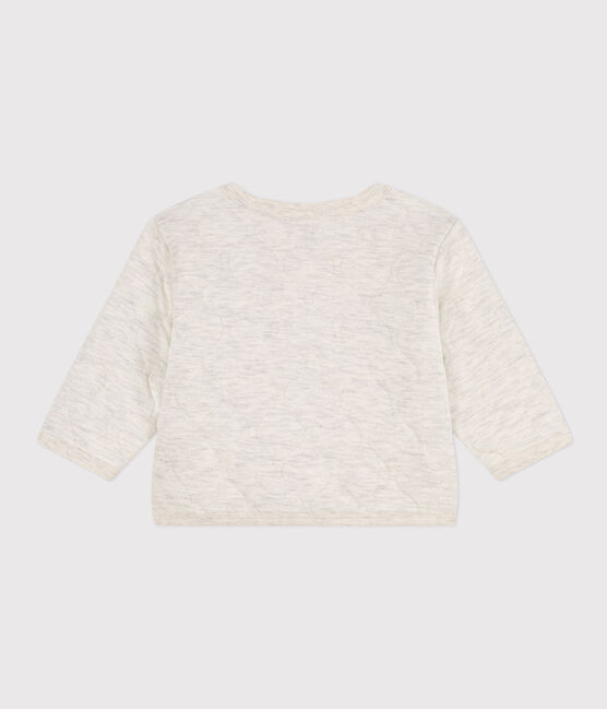 Baby-Cardigan aus gestepptem Doppeljersey beige MONTELIMAR CHINE