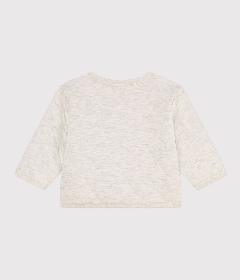 Baby-Cardigan aus gestepptem Doppeljersey beige