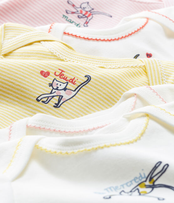 Set mit 5 langärmligen Baby-Bodys für Mädchen variante 1