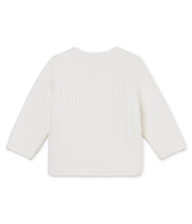 Baby-cardigan aus gestepptem doppeljersey m&auml;dchen weiss
