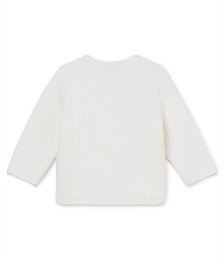 Baby-cardigan aus gestepptem doppeljersey m&auml;dchen weiss
