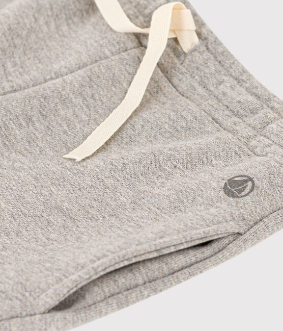 Kinder-Jogginghose aus Molton für Mädchen grau CHATON CHINE