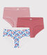 3er-Set Kinder-Slips High Waist aus Baumwolle mit Blumenmotiv 