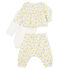 3-teiliges Baby-Set aus Wolle und Baumwolle für Mädchen weiss MARSHMALLOW/weiss MULTICO