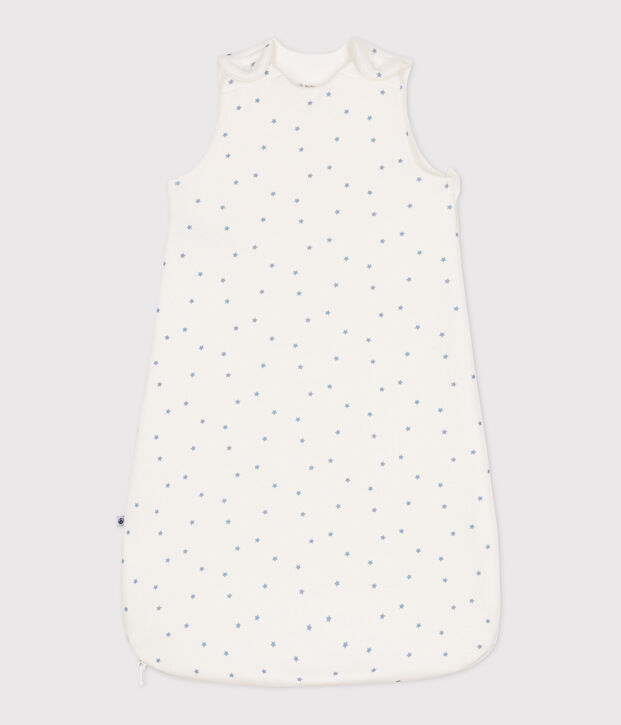Babyschlafsack aus bedruckter Baumwolle, TOG 1,5 weiss/blau