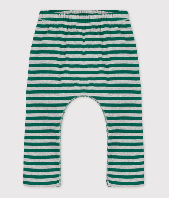 Gestreifte Baby-Hose aus Doppeljersey EVERGREEN/ FUMEE