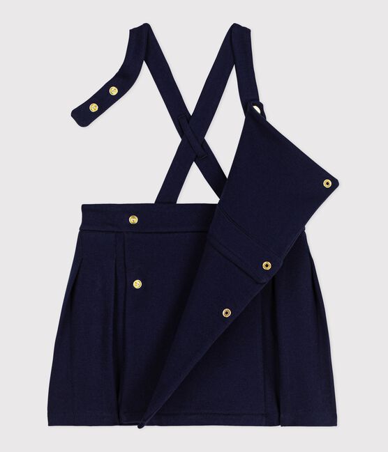 Baby-Kleid aus Baumwolle mit Falten. blau SOIR