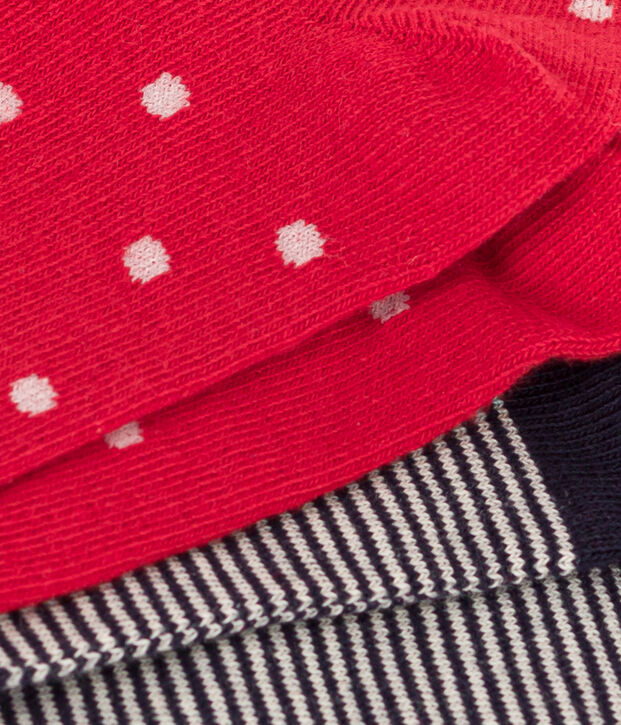 2er-Set getupfte Kindersocken aus Baumwolljersey vielfarbig