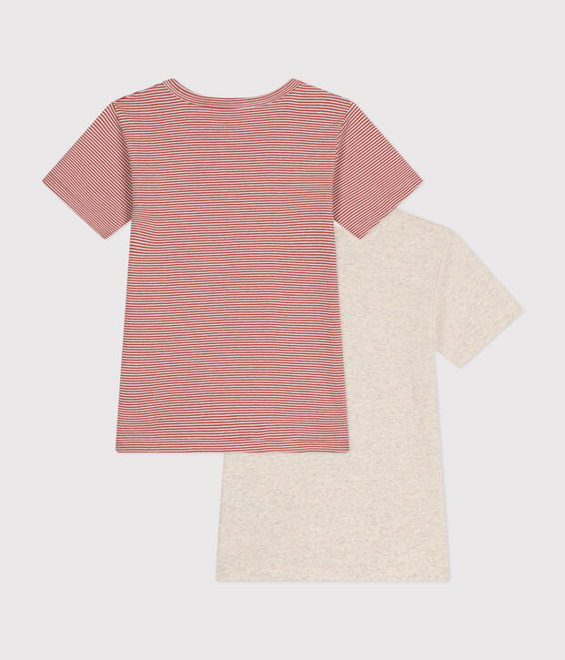 2er-Set kurz&auml;rmelige Kinder-T-Shirts aus Baumwolle vielfarbig