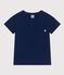 T-Shirt aus geflammtem Jersey Kinder/Jungen blau MEDIEVAL