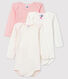3er-Set langärmelige Baby-Bodys für Mädchen