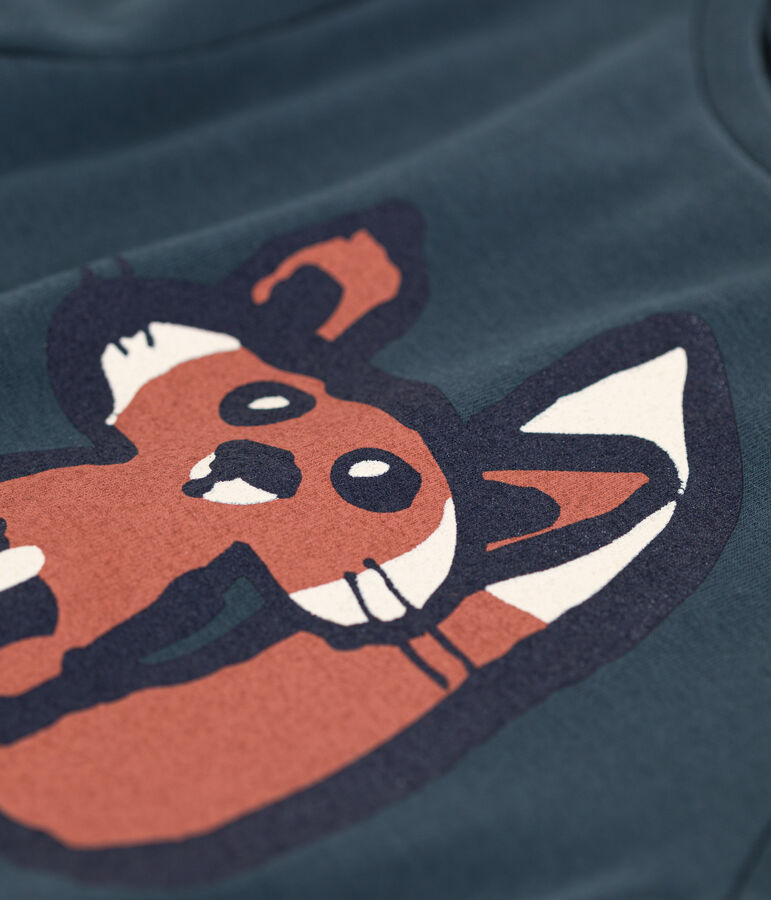 Lang&auml;rmeliges Kinder-T-Shirt aus Baumwolle f&uuml;r M&auml;dchen und  Jungen grau