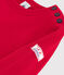 Kinder-Pullover aus einfarbiger Wolle und Baumwolle rot POMPEI