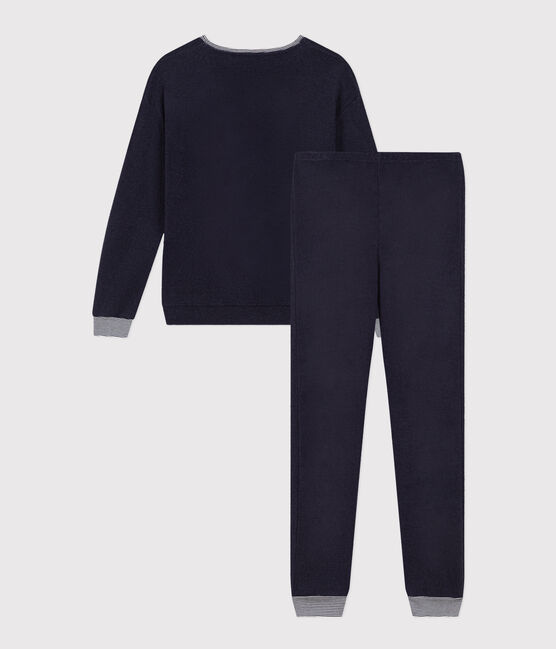 Pyjama aus Frottee für Damen blau SMOKING