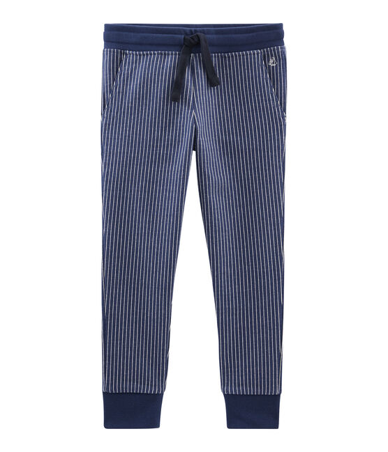 Strickhose für Jungen blau SMOKING/weiss MARSHMALLOW