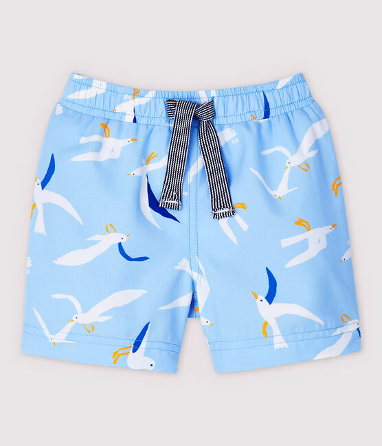 Umweltfreundliche Baby-Badehose Jungen blau JASMIN/weiss MULTICO