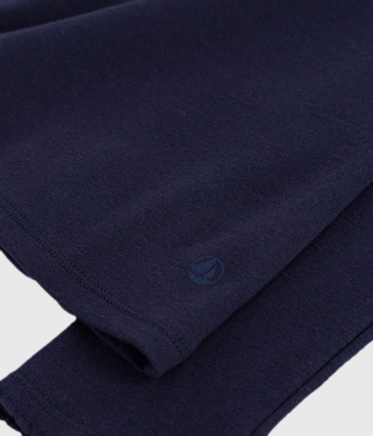 Lang&auml;rmeliges Damen-T-Shirt L&rsquo;Iconique aus Baumwolle mit Picotkante blau