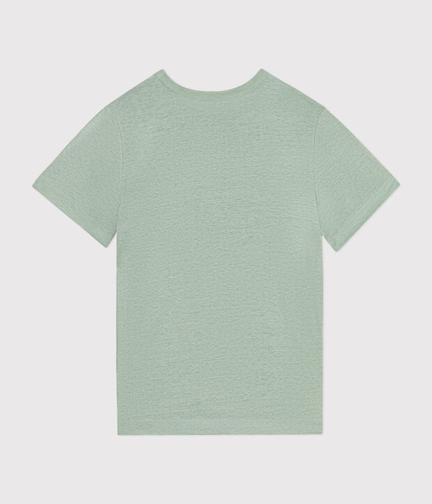 Damen-T-Shirt L'Iconique aus Leinen gr&uuml;n