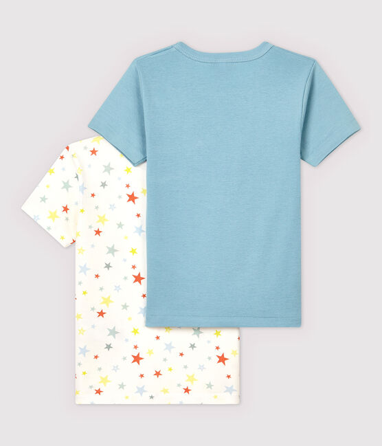 2er-Set kurzärmelige T-Shirts aus Bio-Baumwolle mit buntem Sternen-Motiv für Jungen variante 1