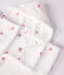 Baby-Badehandtuch aus Frottee mit bestickten Herzen weiss MARSHMALLOW/rosa CHARME
