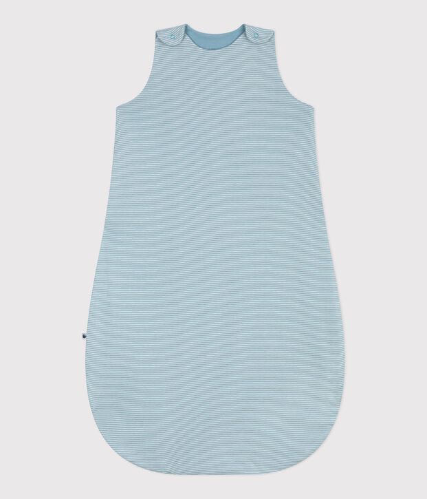 Babyschlafsack aus Baumwolle mit Streifen TOG-Wert 0,5 gr&uuml;n/weiss