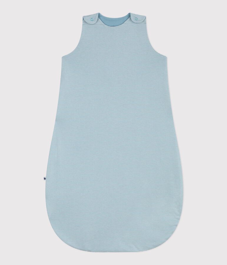 Babyschlafsack aus Baumwolle mit Streifen TOG-Wert 0,5 gr&uuml;n/weiss