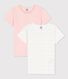 2er-Set kurzärmelige T-Shirts aus Bio-Baumwolle mit Mini-Sternchen für Mädchen