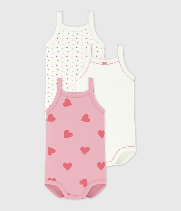 3er-Set Baby-Tr&auml;gerbodys aus Baumwolle vielfarbig