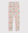 Kinder-Leggings aus Baumwolle mit Blumenmuster weiss/vielfarbig