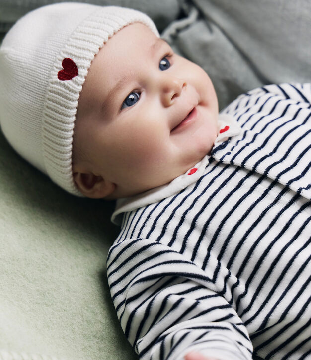 M&uuml;tzen Unisex-M&uuml;tze f&uuml;r Neugeborene aus Baumwolle weiss