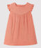 Baby-Kleid aus Bio-Baumwollgaze rosa PAPAYE
