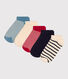 5er-Set gestreifte Kindersocken aus Baumwolljersey