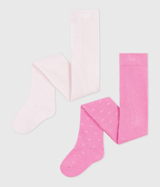 2er-Set Baby-Strumpfhosen aus Baumwolljersey BOUDOIR/ FLEUR