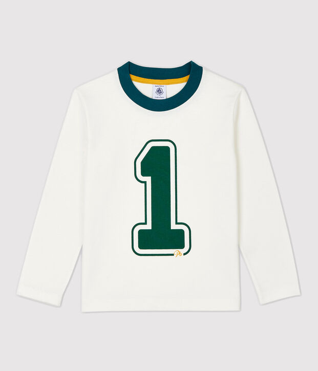 Lang&auml;rmeliges Kinder-T-Shirt aus Baumwolle f&uuml;r Jungen weiss