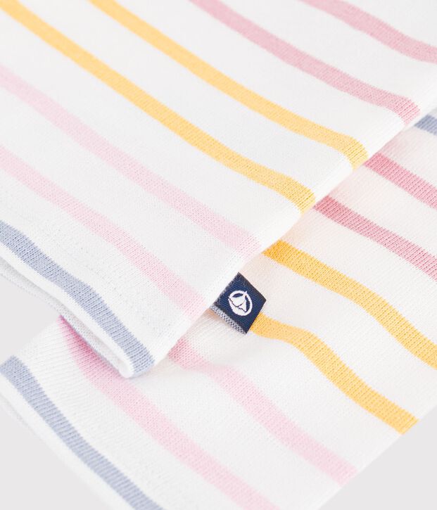 Baby-Streifenshirt Marini&egrave;re aus Baumwolle weiss/vielfarbig