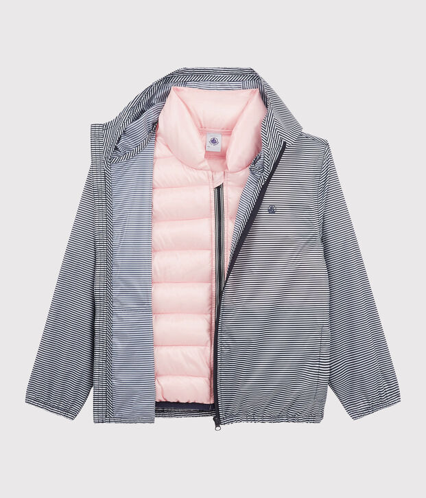 Windjacke f&uuml;r Kinder, 3 in 1, aus recycelten Material rosa