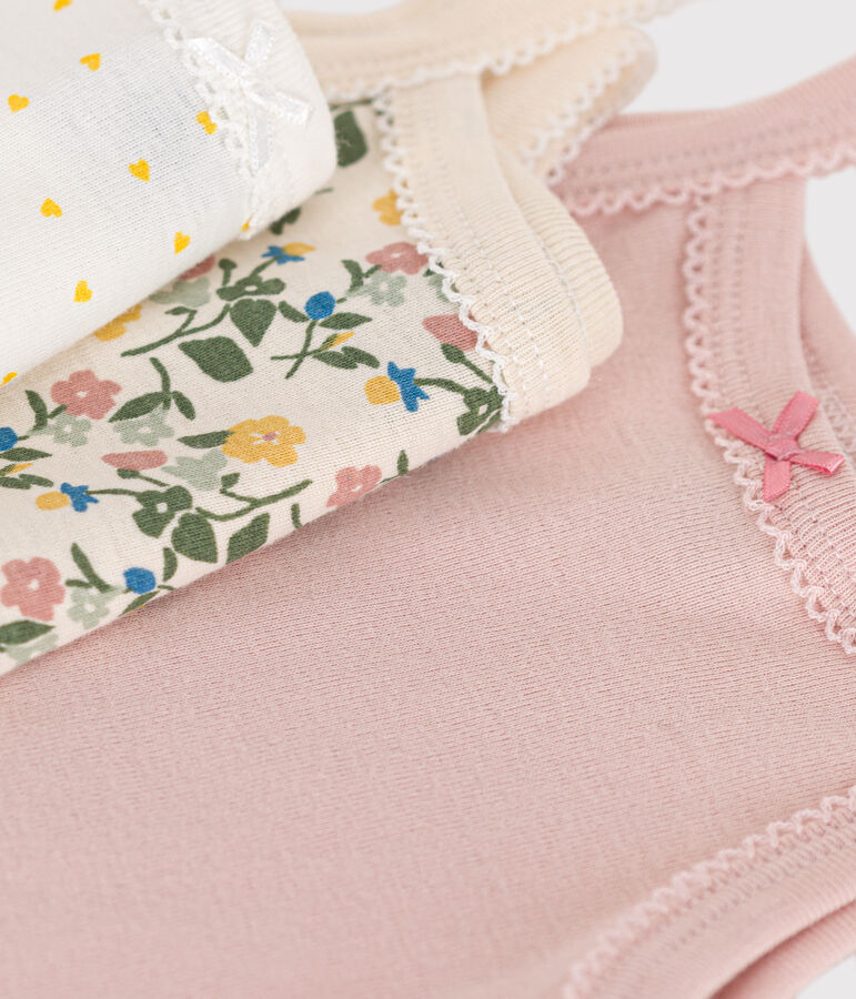 3er-Set gebl&uuml;mte Tr&auml;gerbodys aus Baumwolle f&uuml;r Babys vielfarbig