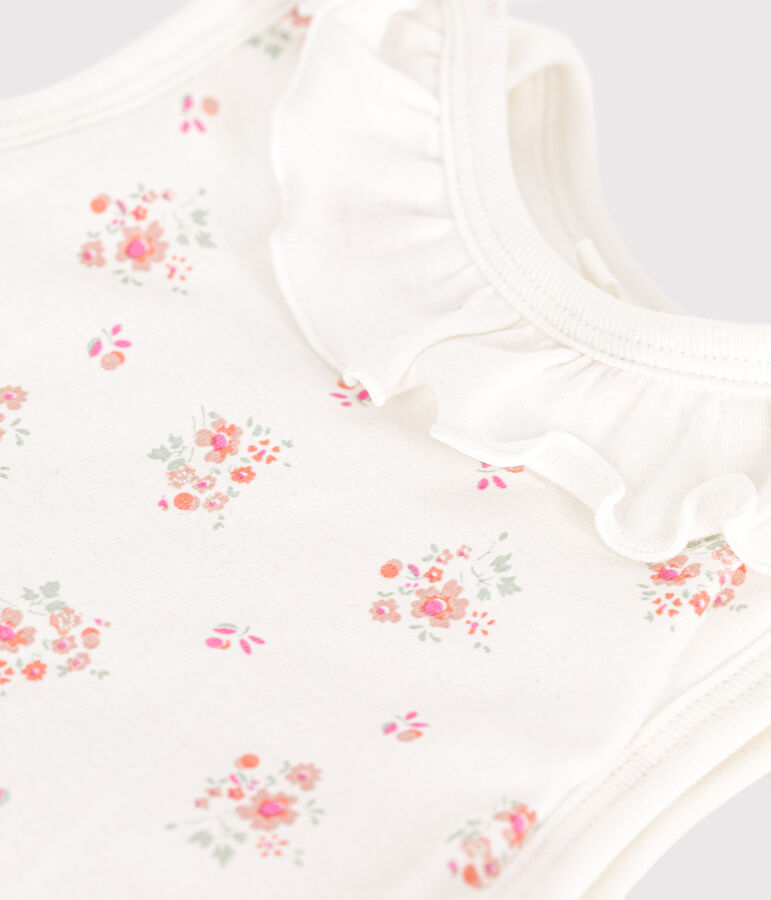 Baby-Schlafsack aus Baumwolle TOG-Wert 1,5 weiss MARSHMALLOW/weiss MULTICO