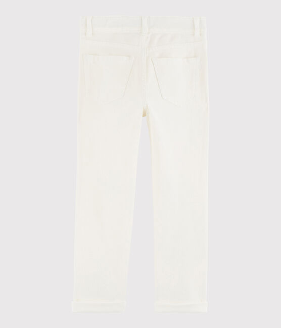 Kinderhose aus Sergestoff für Jungen weiss MARSHMALLOW