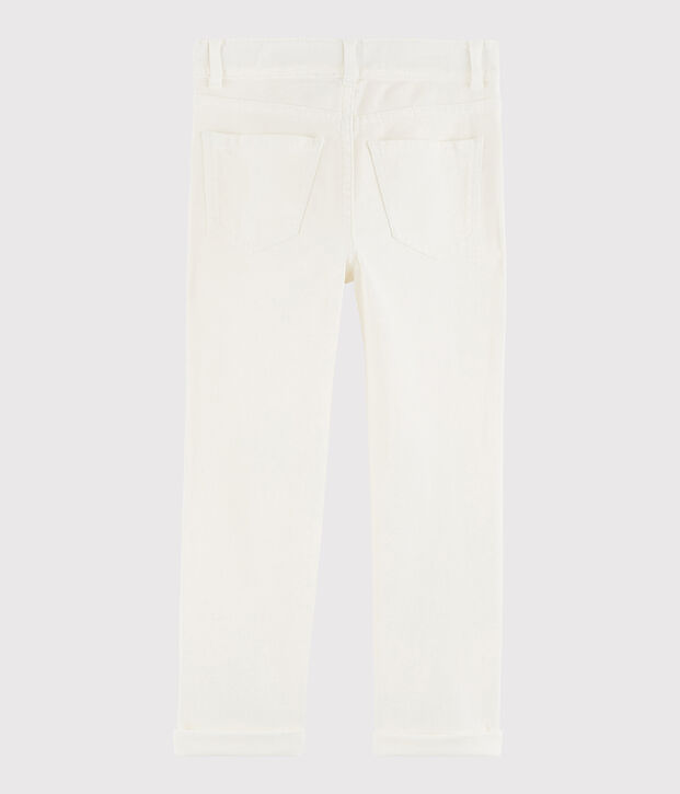 Kinderhose aus Sergestoff f&uuml;r Jungen weiss