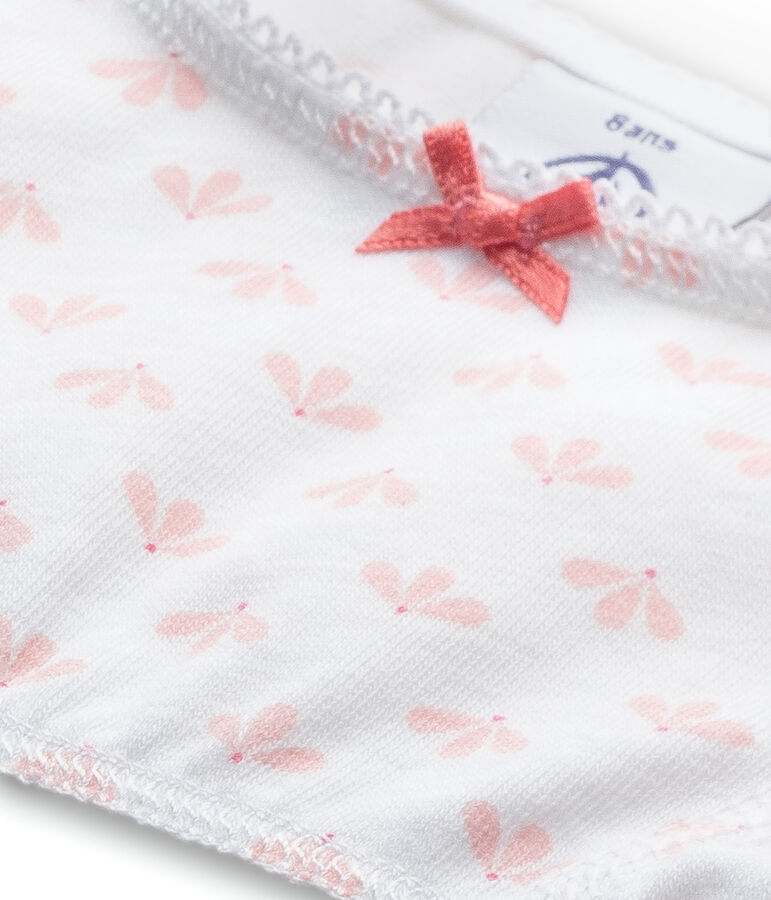 Bedrucktes M&auml;dchen-Bustier weiss ECUME/rosa VENUS/ MULTICO