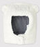 Baby-Mütze aus Sherpa für Mädchen/Jungen weiss MARSHMALLOW