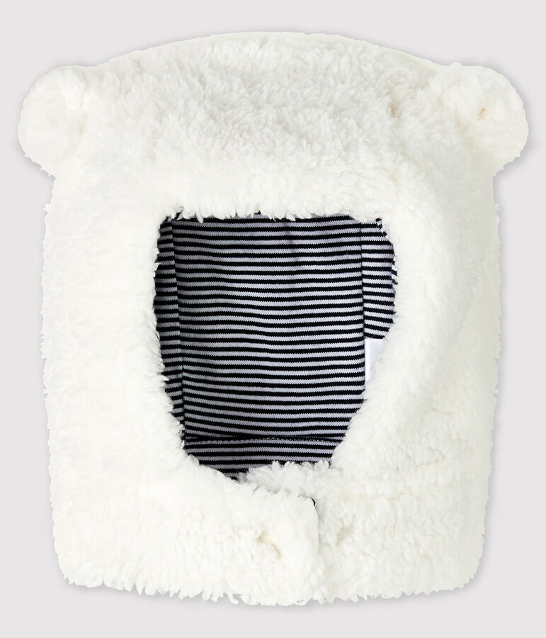 Baby-M&uuml;tze aus Sherpa f&uuml;r M&auml;dchen/Jungen weiss MARSHMALLOW