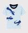 Kurzärmeliges Kinder-T-Shirt aus Jersey für Jungen blau JASMIN/weiss MARSHMALLOW