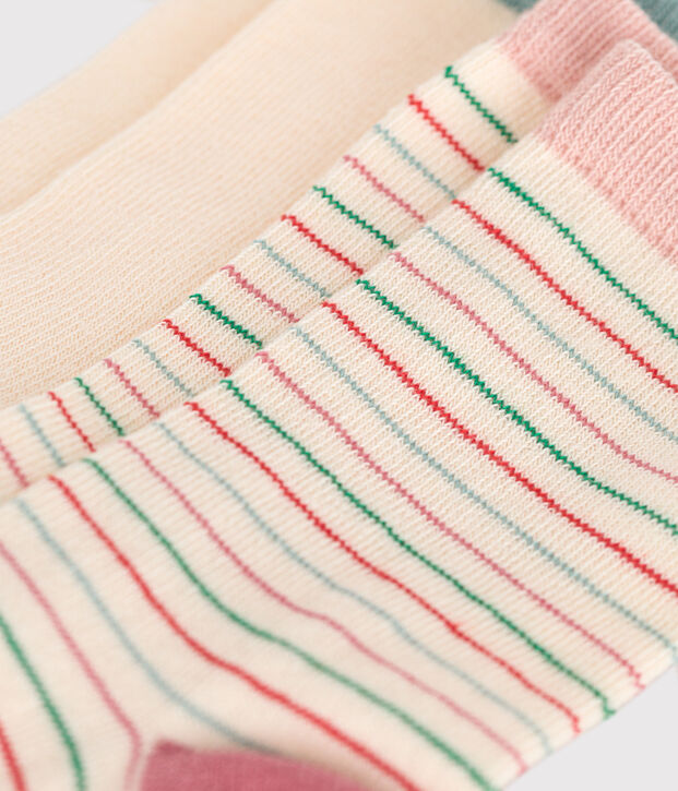 2er-Set Kindersocken aus gestreifter Baumwolle vielfarbig