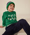 Kinder-Sweatshirt aus Molton für Mädchen und Jungen grün JARDIN