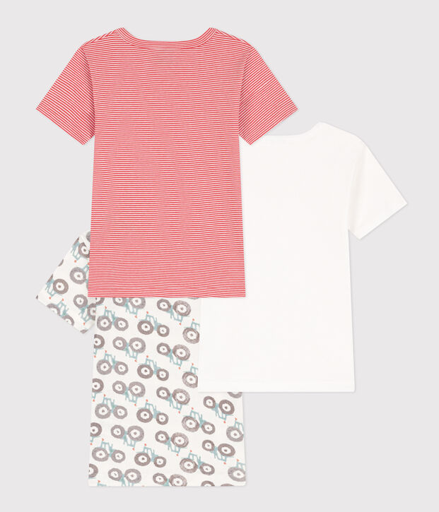 3er-Set kurz&auml;rmelige T-Shirts aus Baumwolle mit Trecker-Motiv f&uuml;r Jungen vielfarbig
