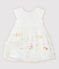 Baby-Festtagskleid aus besticktem Tüll für Mädchen weiss MARSHMALLOW/weiss MULTICO