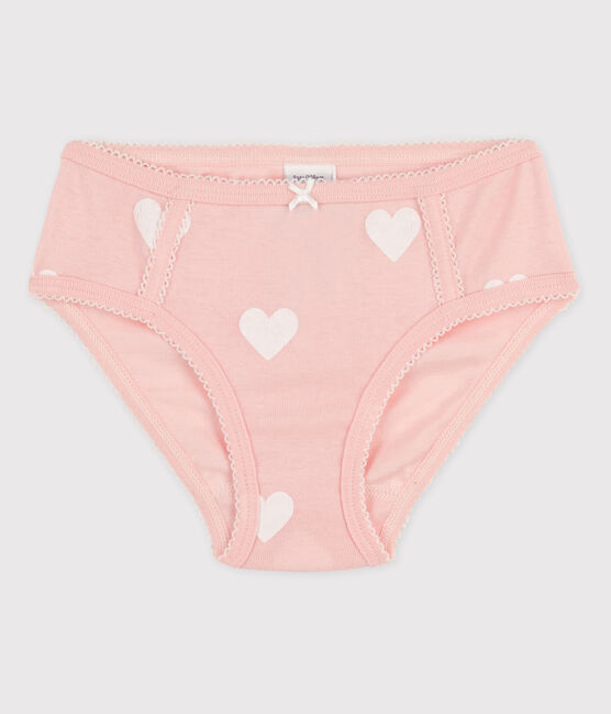 3er-Set Slips aus Baumwolle mit Lochstickerei für Mädchen rosa MINOIS/weiss ECUME