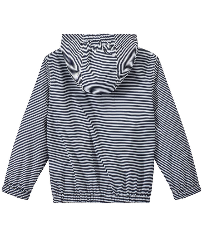 Winddichte Kinderjacke Unisex blau/weiss